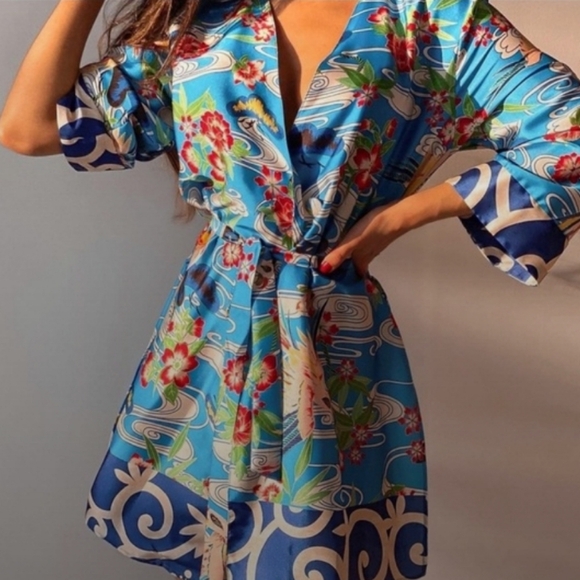 ✨NWT | Zara | Belted printed Kaftan - Picture 3 of 4